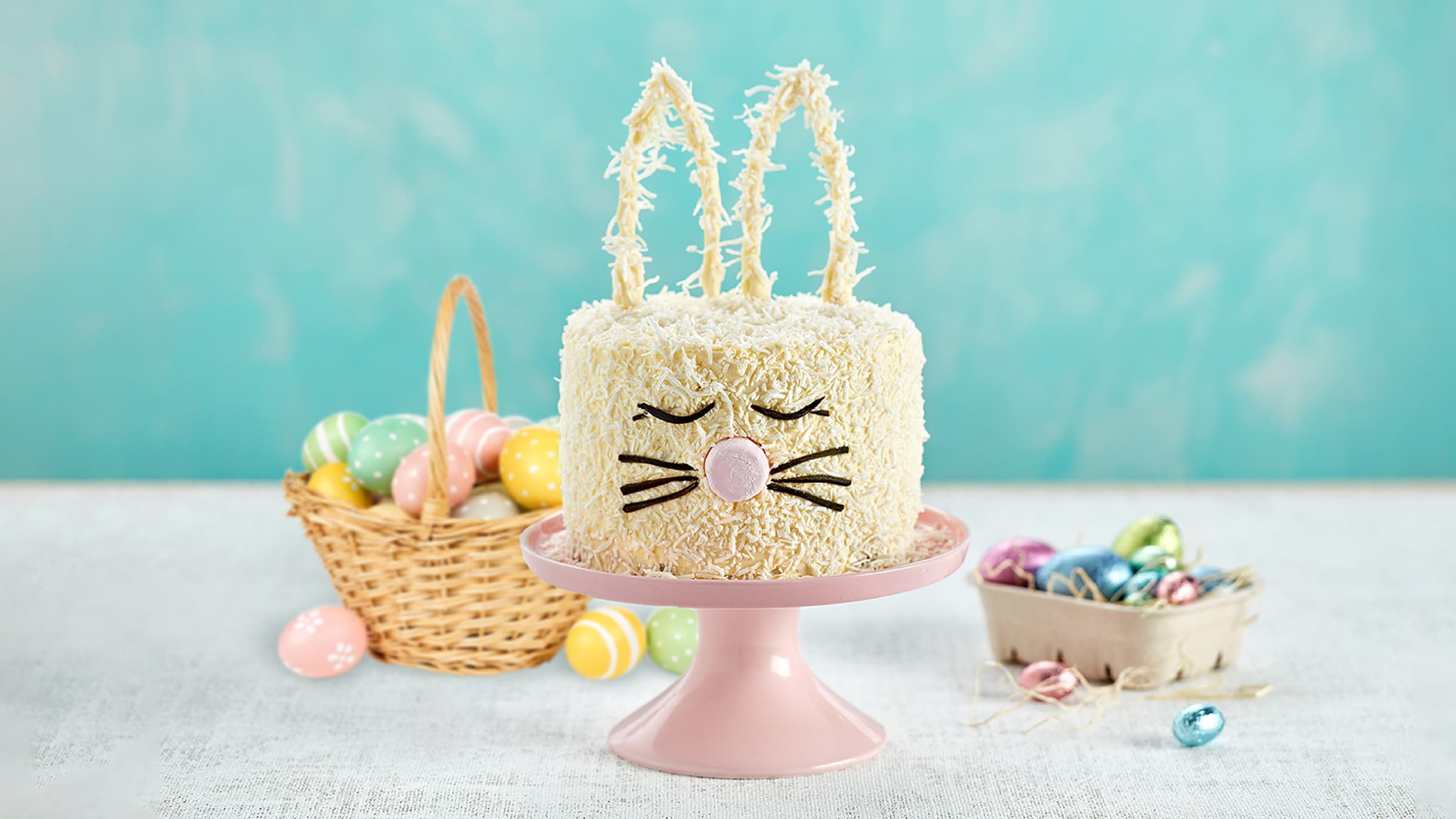 Coconut Orange Bunny Ear Cake CSR Sugar